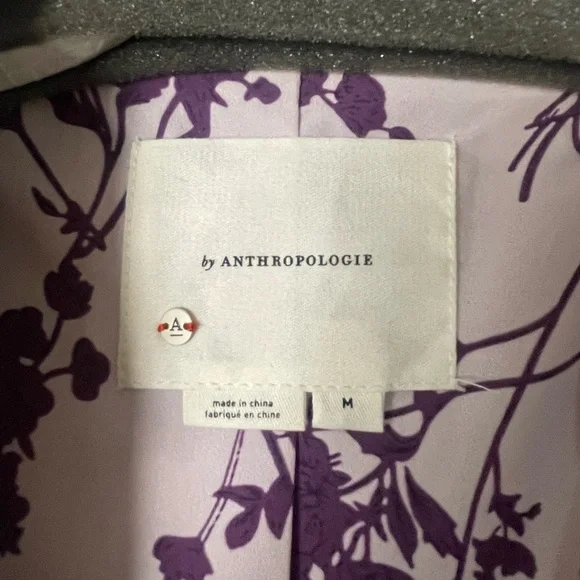 Anthropologie Light Lavender Vegan Leather Blazer Jacket - Picture 4 of 4